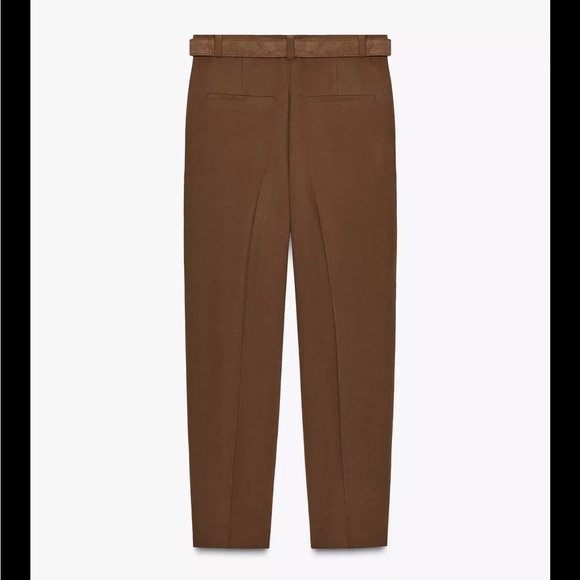 Zara brown belted flowy pants - Picture 7 of 7